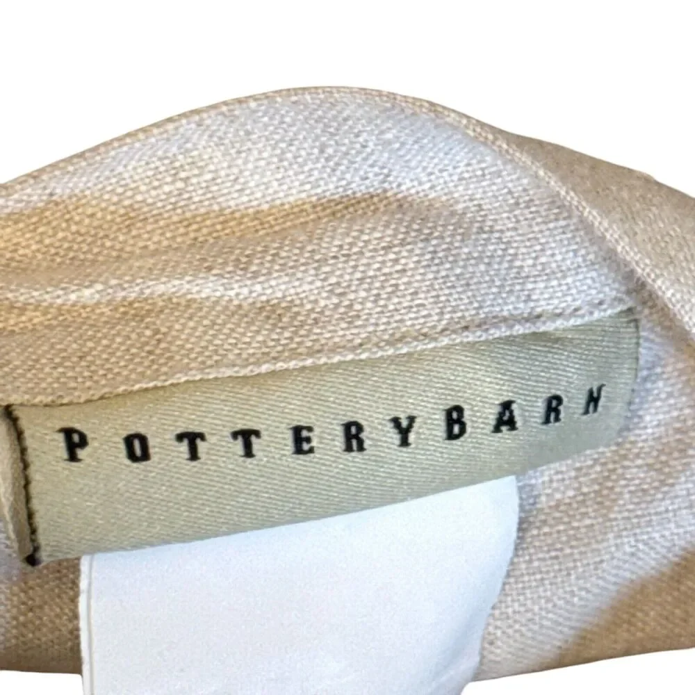 Pottery Barn Belgian Flax 100% Linen Standard Pillow Sham Case Cover Beige